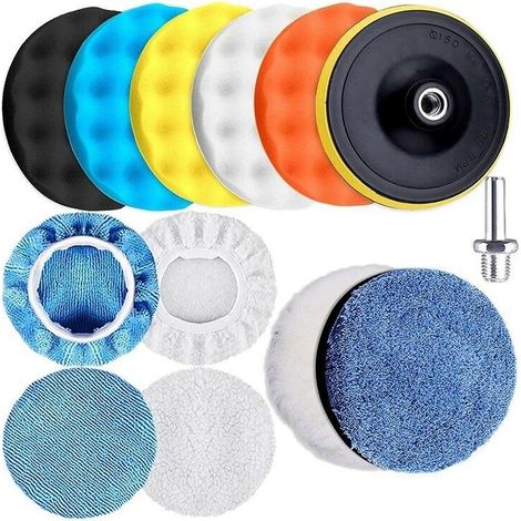 13-teiliges 5"/150 mm Polierschwamm-Polierpad mit Adapter für die Autopolitur