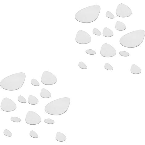 48pièces Décoration Murale Aesthetic Autocollants Ovales Miroir Pour Chambre Et Maison (1/5)