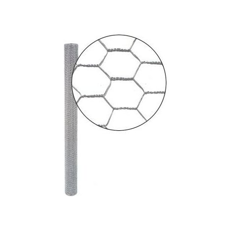Grillage Triple Torsion Galvanisé - Maille Hexa 13mm - Longueur 25m - 1 mètre (1/4)