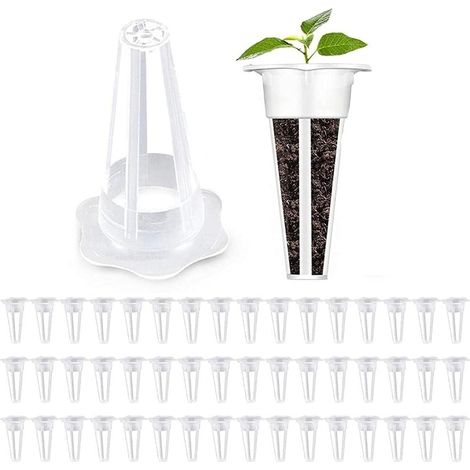 Panier Graines - Panier Cultivation Hydroponique Compatible Avec Sponges De Croissance - Pour Système Domestique De Culture Sans Sol - 50 Pièces (1/5)
