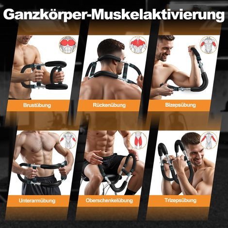 Twister Arm Trainer (30–50 kg) – Verstellbarer, tragbarer Brusttrainer mit 3 Widerstandsstufen für das Oberkörpertraining zu Hause, im Büro oder auf Reisen (1/5)