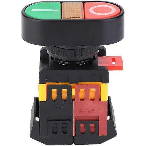 APBB-22/25N Doppel-Drucktaster mit LED-Anzeige, NO/NC Momentkontakt, 24V DC, industrielle Steuerung, Paar beleuchteter Tasten. (1/4)