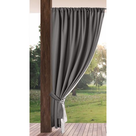 Eurofirany GARDEN Tenda per Esterni con Tasca Per Asta - 1 Pezzo. Tende impermeabili per Terazze, Tenda per Gazebo Pergolata Patio Balcone, Protezione Solare e Privacy, 155x200 cm, Grigio Scuro (1/4)