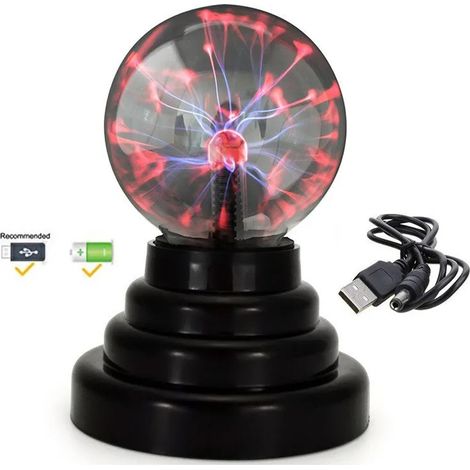 [Lampe Plasma] [Lampe Globulaire de Décor] [3.94 Inch] [Red Light] (1/4)