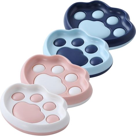 4 porte-savons sans perçage, plastique, adhésif, pour douche (1/5)