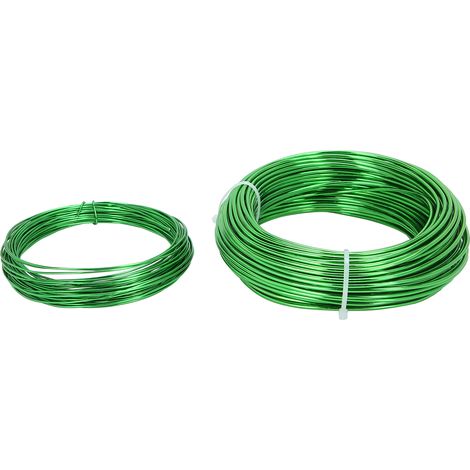 Fil vert en aluminium flexible pour fabrication de bijoux, fil de perlage artisanal, accessoire de création, 20 mètres (1/5)