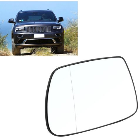 Rétroviseur latéral gauche en verre chauffant pour Jeep Grand Cherokee 2005-2010, miroir de porte conducteur (1/5)