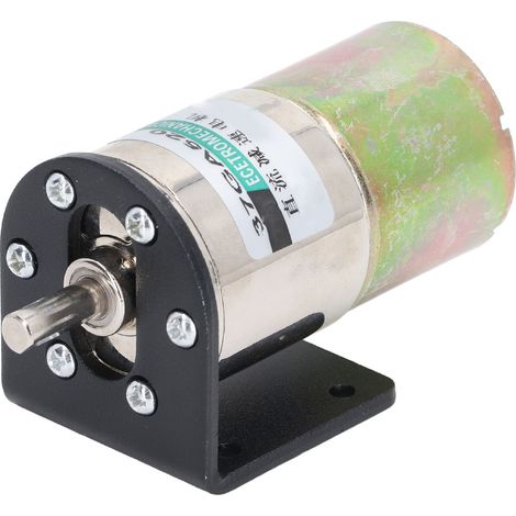 Micromoteur à balais avec support, verrouillage automatique, format compact, vitesse réglable, moteur à engrenages basse vitesse, 24 V CC, 10 W, 0-150 tr/min (1/5)