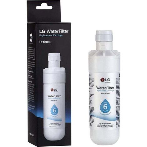 Replacement water filter for LG LT1000P refrigerator – Lifespan: 6 months/757 liters (NSF42, NSF53 and NSF401) ADQ74793501, ADQ75795105 or AGF80300704, white (1/5)