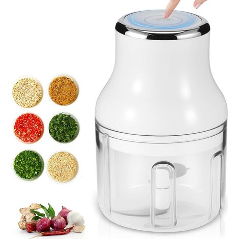 Hachoir à oignons électrique, 250 ml, hachoir électrique, hachoir à légumes, hachoir multifonction, hachoir Onion, hachoir alimentaire, accessoires de cuisine pour légumes, fruits, noix (1/5)