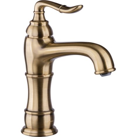 PaulGurkes Nostalgie Waschtischarmatur Wasserhahn Bronze Retro Mischbatterie (1/4)