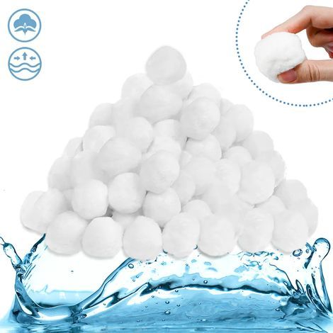 Boules filtrantes LZQ 1400g, matériau filtrant remplaçant 50 kg de sable filtrant pour piscines, pompes de filtration et filtres à sable. (1/5)