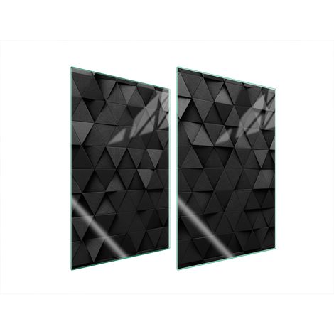 GLASSCHUTZPLATTE FÜR KÜCHE 2x35x52 SCHWARZ (1/5)