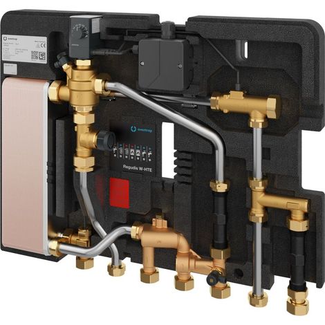OVENTROP Elektronische Wohnungsstation Regudis W-HTE Leistungsbereich 2, 18 l/min, Wärmeübertrager kupfergelötet, 1344031 (1/3)