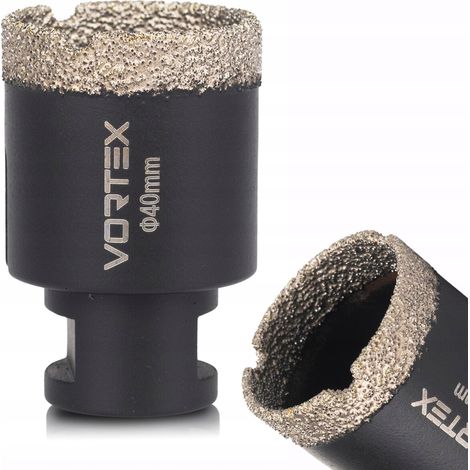 Corona diamantata 40mm trapano a corona Vortex M14 gres (1/4)