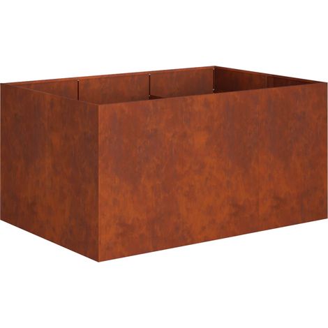 Vaso da giardino Ruggine 120 x 80 x 60 cm Acciaio Corten vidaXL