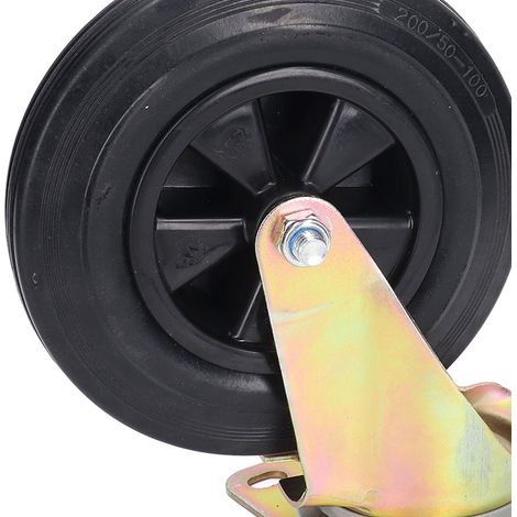 Roulettes industrielles en caoutchouc silencieux, pivotantes, de rechange pour chariot ou établi, 8 pouces, 440 lb (1/5)