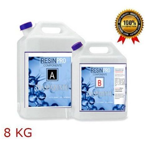 RESINA EPOSSIDICA ULTRA TRASPARENTE / MULTIUSO 8 KG – Effetto acqua cristallina, per creazioni artistiche, gioielli, oggetti decorativi, rivestimenti e modellazioni – assistenza tecnica in italiano (1/3)