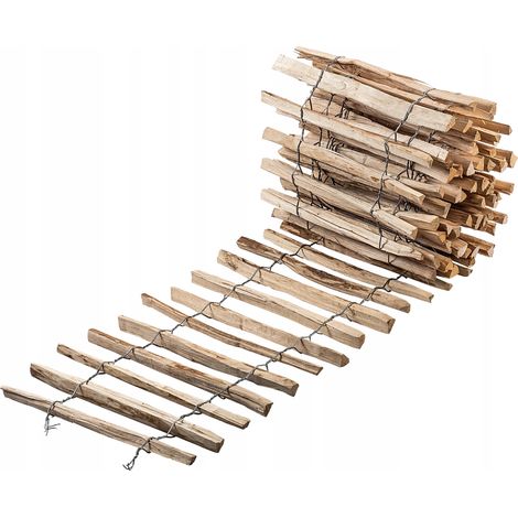 Kadax – Clôture en noisetier naturel pour jardin – Piquets 4-6 cm – Longueur 5 m – Résistante aux intempéries – Installation facile et adaptable