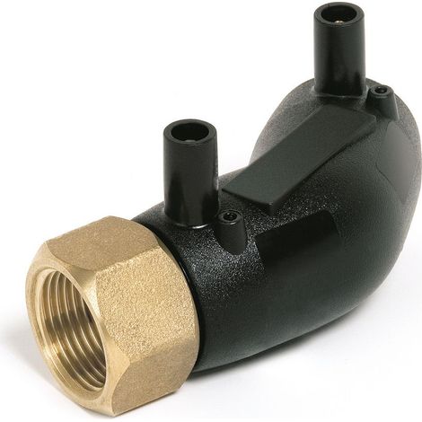 SMARTFUSE Übergangswinkel IG Messing 32 - Rp 1, PE 100, 45 Grad, schwarz (1/2)