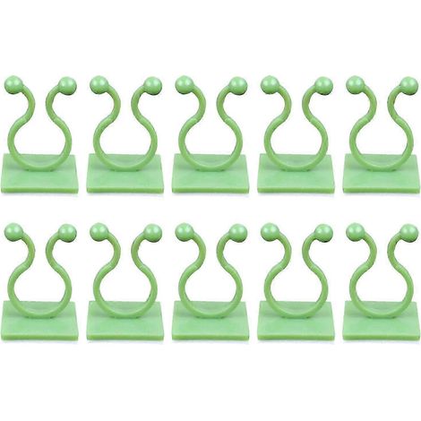 Lot de 10 clips de fixation invisibles pour plantes grimpantes murales en rotin, pour la décoration.-Green M (1/5)
