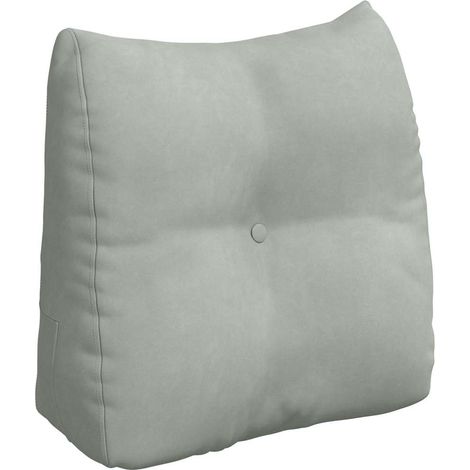 Cojín de Espalda Gris Claro 45 x 24 x 50 cm Terciopelo vidaXL (1/5)
