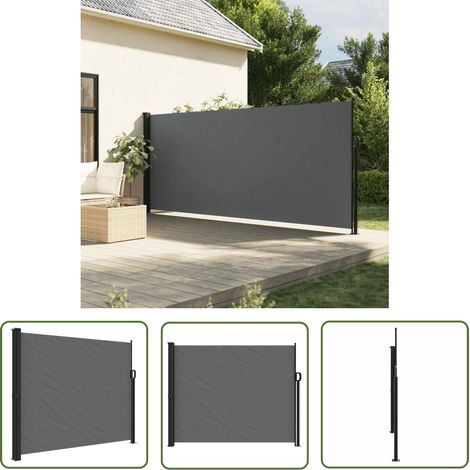 vidaXL Auvent latéral rétractable anthracite 160x600 cm (1/5)