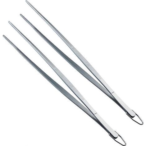 Extra lange 30 cm (12 Zoll) Grillzange aus Edelstahl mit Haken (2er-Set) (1/5)