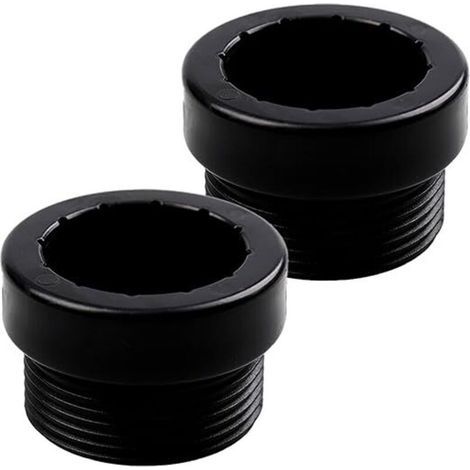 Lntyq 2er-Pack Gewindeadapterhülsen für Pool-Sonnenschirmstabilisatoren – für Außenbereich, Terrasse, Balkon – Schwarz (1/5)