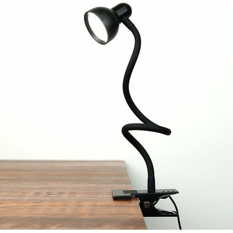 Clip on Light Liseuse 3 Couleurs 3000-6500K 10 Niveaux de Luminosité Eye Careing LED Lampe de Bureau avec Pince Col de Cygne Flexible Clip sur Lampe (1/5)