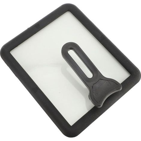 Couvercle de poêle Tamagoyaki couvercle en verre de remplacement 15x18 cm verre trempé visible avec silicone pour couvercle à (1/4)