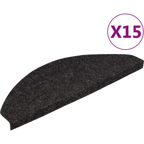 Maison Exclusive - Tappetini Autoadesivi per Scale 15 pz 65x22,5x3,5 cm Antracite