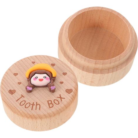 Boîte à Dents de Lait en Bois pour Garçon et Filles, Souvenir Minimaliste (1/5)