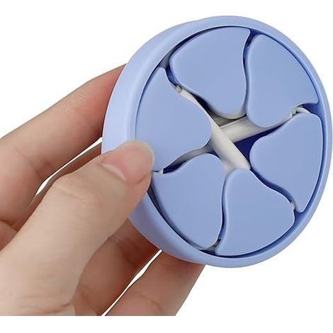 Enrouleur de câble USB, en forme d'éventail, en silicone souple, sans D (1/4)