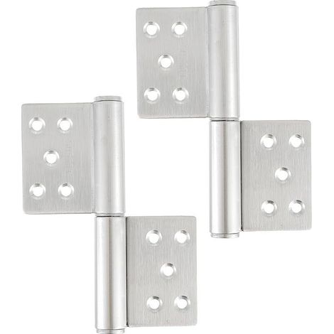 Bisagra de puerta de acero inoxidable de 2 piezas, 132x100x18 mm, ángulo de apertura de 360 ​​grados, bisagras plegables para puertas interiores y exteriores, armarios y ventanas.