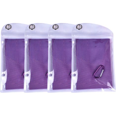 1 Serviette de refroidissement, respirante et douce, pour yoga, course, gym, camping, fitness - Violet (1/5)