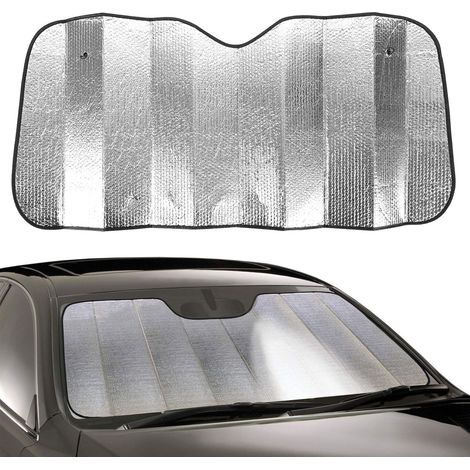 Pare-Soleil pour Pare-Brise,Pare-Soleil Avant Universel pour Voiture,Housses de Soleil Contre Les Rayons UV,Accessoires pour Fenêtre de Voiture et Intérieur,Pliable,140cmx70 m