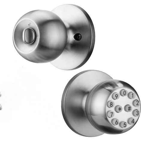 Serrure de Porte à Clavier, Installation Facile et Pratique pour Maison Ou Appartement, Argent (1/5)