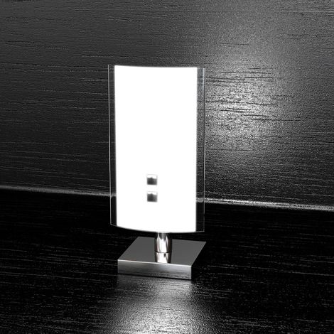 Abatjour Contemporaneo Linear Metallo E Vetro Bianco 1 Luce G9 (1/2)