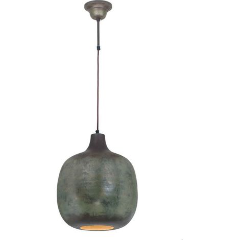 Lampe Suspension Design "Mican" 38cm Bronze Foncé (1/5)