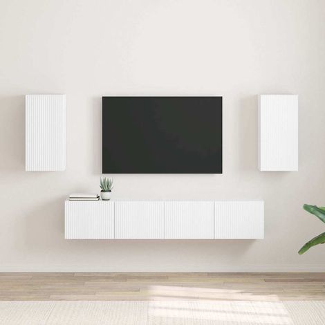 TV-Wandschrank 2 pcs Weiß 30 x 31 x 60 cm Holzwerkstoff