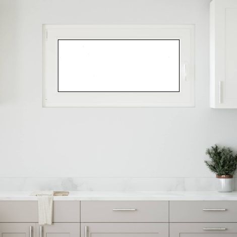 Kellerfenster RISOR Weiß 110 x 50 cm PVC und Glas