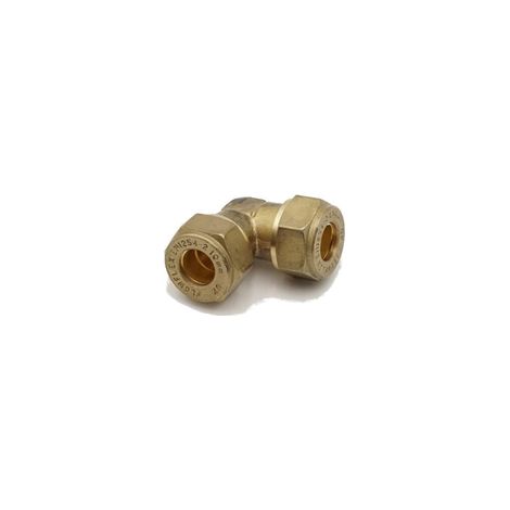 PrimaPlus Brass Compression Elbow 10mm - Pack of 10 Fittings