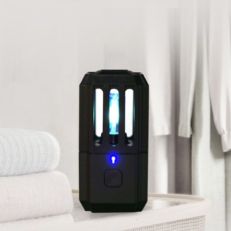 Lampe UV portable, boîtier ABS noir, rechargeable, batterie intégrée, 5 W, 5 V CC/2 A, avec câble USB (1/5)