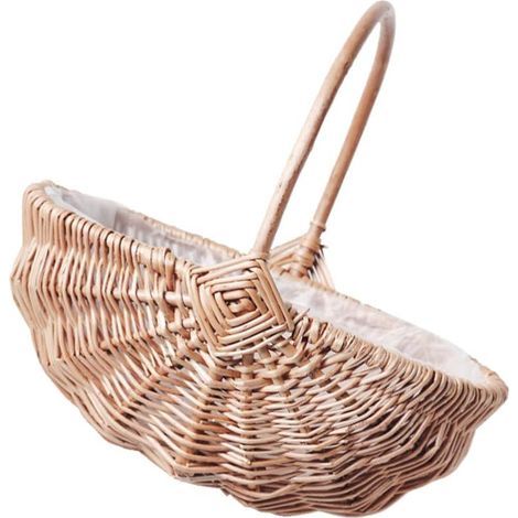 Small woven wicker basket for wedding, bridesmaid, flower (1/5)