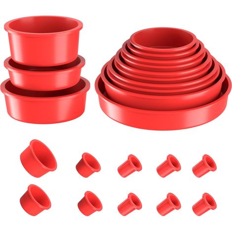 Kit de 23 bouchons de bouchon pour détecteur de fuite de fumée et diverses ouvertures de canalisation automobile pour détecteur de fuite de machine à fumée, rouge (1/5)