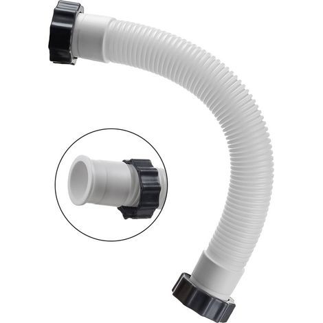 Tuyau D'Aspiration Pour Piscine - Polyéthylène Flexible - 40 Cm De Longueur - 38 Mm De Diamètre - Compatible Filtres Sable Et Pompes À Sel - 1 Pièce (1/5)