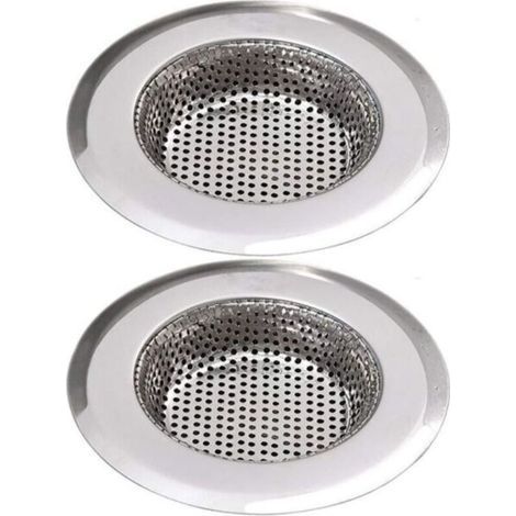 Ulisem Edelstahl-Spülbeckenfilter, Abflussstopfen, Abflusssiebkorb, Badezimmer-Abflussstopfen, Küchenspülen-Sieb, Spülbeckenstopfen, Spülbeckenfilter (2 Stück) (3,54 Zoll/9 cm) (1/4)