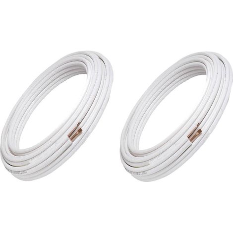 Kit Coppia Tubi Rame Climatizzatore Condizionatore 10 Metri da 1/4 + 10 Metri da 3/8 Diametro 0,8mm