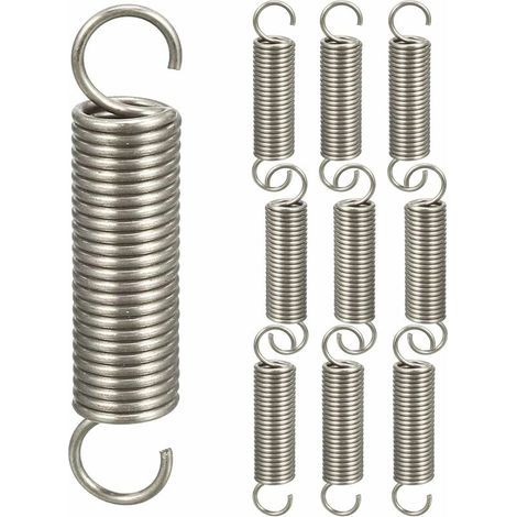 10pcs Ressort Double Crochet Ressorts de Traction,Ressorts de Compression Ressort Crochet Assortiment de Ressort,1.21145mm (1/2)